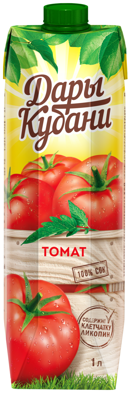 Сок томатный Дары Кубани, с мякотью с солью с сахаром, 1 л - фотография № 5