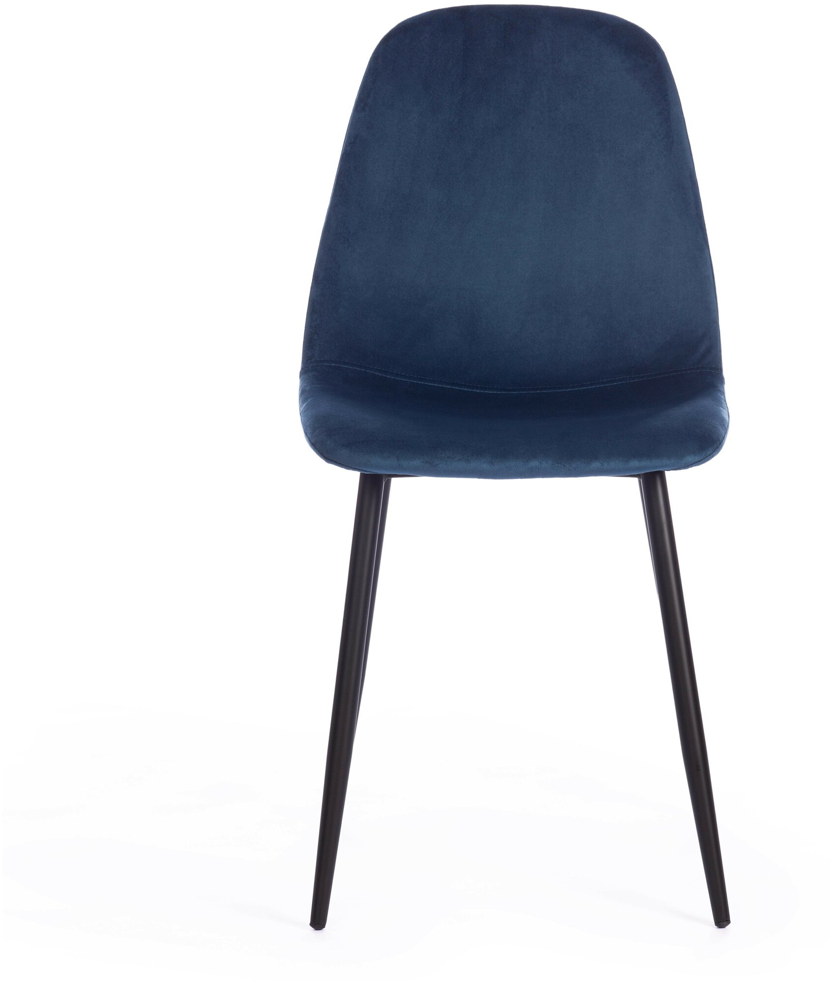 Комплект стульев для кухни TetChair BREEZE (mod. 4724), вельвет/металл, 45х64х82 см, Blue (синий)/черный (4 шт. в 1 упаковке) - фотография № 7