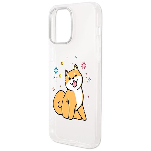 Силиконовый чехол Mcover на Apple iPhone 14 Pro Max с рисунком Собака Сиба-ину силиконовый чехол mcover для apple iphone x с рисунком собака сиба ину