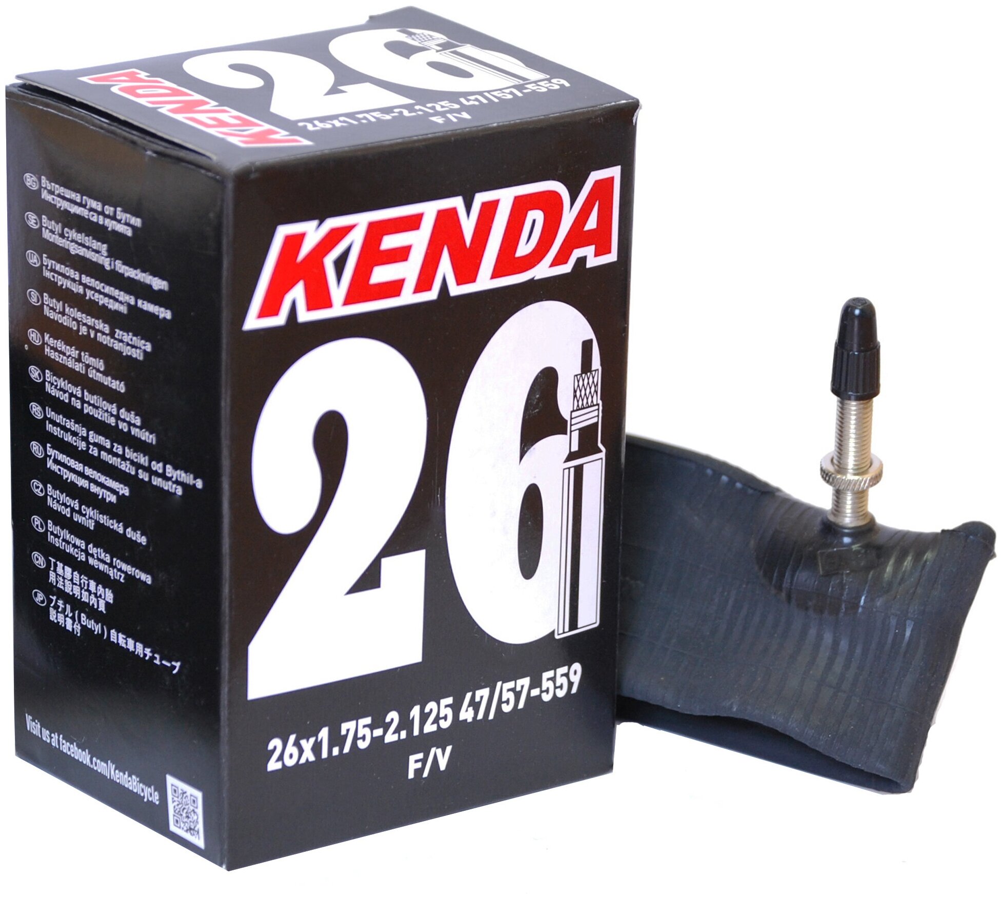 Велокамера Kenda 26x1.75-2.125 (47/57-559) F/V-32 mm