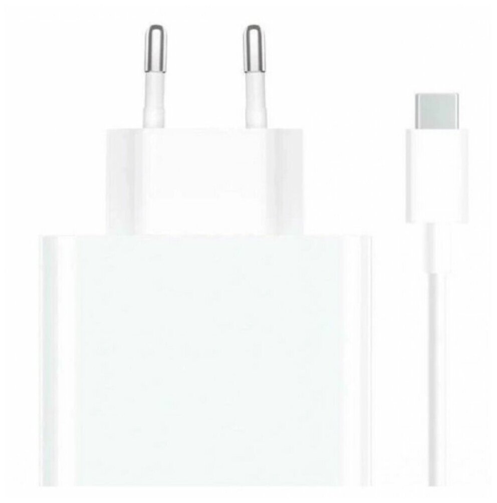 Сетевое зарядное устройство Xiaomi 67W Charging Combo (Type-A) MDY-12-EH USB + кабель Type-C белое