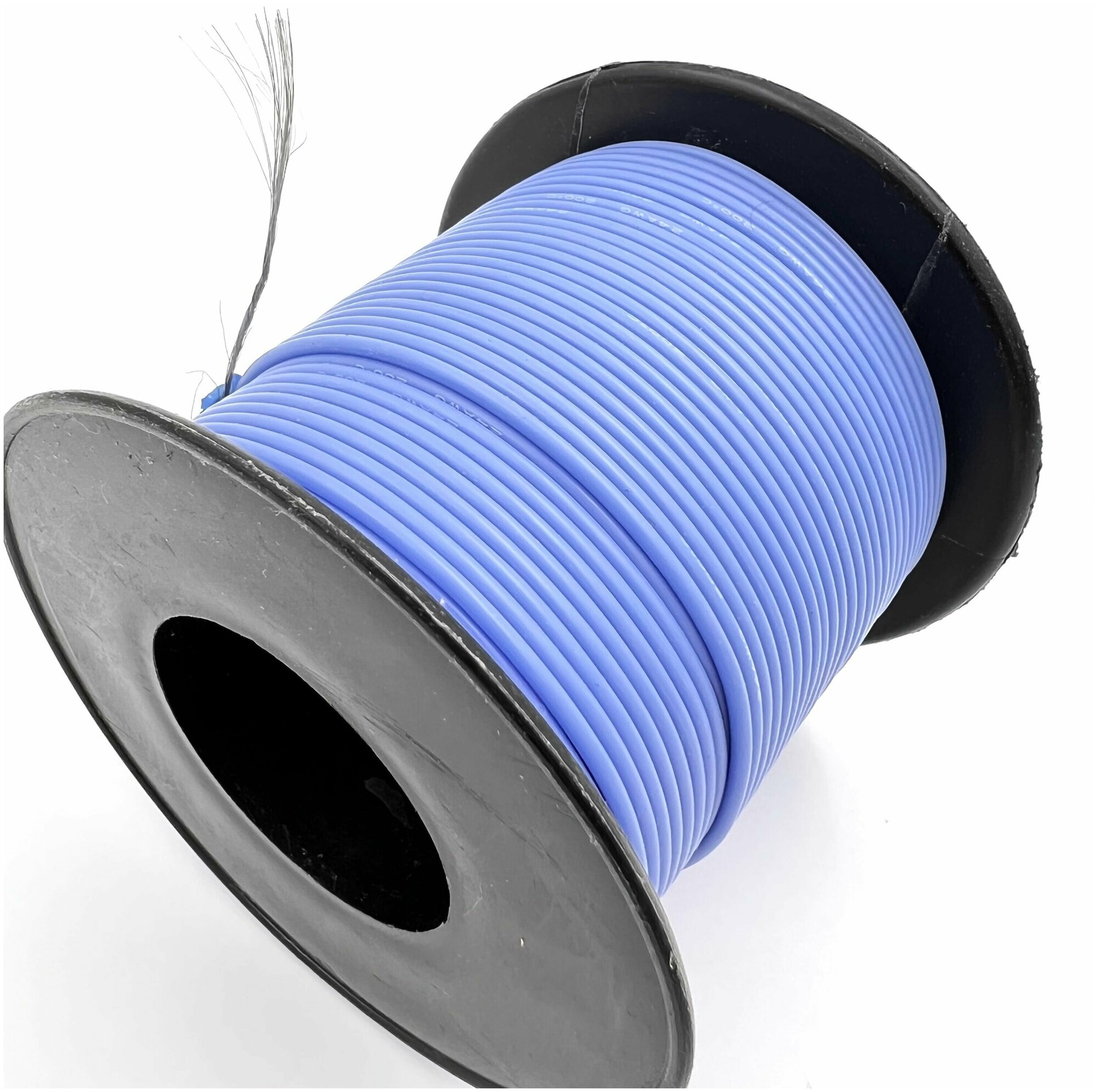 Медный провод 28AWG 5м 0,08 кв.мм (16*0,08мм) (синий, UL3135) в мягкой силиконовой изоляции - фотография № 5