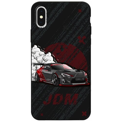 Силиконовый чехол Mcover для Apple iPhone XS Max с рисунком JDM чёрная машина силиконовый чехол mcover для apple iphone 11 с рисунком jdm чёрная машина