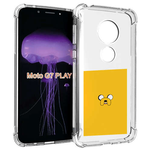 Чехол MyPads Джейк-время-приключений для Motorola Moto G7 Play задняя-панель-накладка-бампер