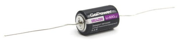 Батарейка GoPower 14250 1/2AA PC1 Li-SOCl2 3.6V с выводами (1/10/500) Батарейка GoPower 14250 1/2AA (00-00015330) - фото №6