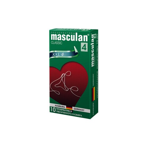 Презервативы Masculan, classic 4, XXL, увеличенного размера, 20 см, 5,4 см, 10 шт. презервативы увеличенного размера xxl masculan маскулан 10шт