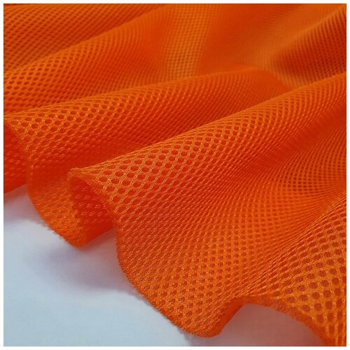 Ткань сетка трехслойная 3D Air-mesh, цвет оранжевый, 100*150см