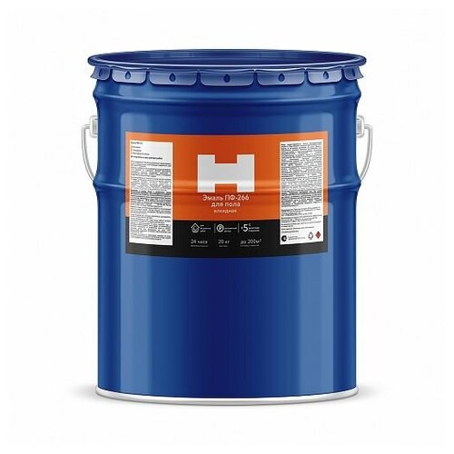 Эмаль ПФ-266 для пола H, алкидная, глянцевая, 20 кг, желто-коричневая