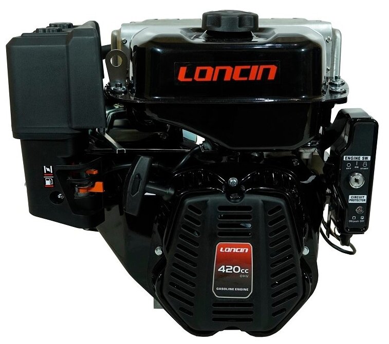 Двигатель Loncin LC 190FDA (A type) D25 (лодочная серия, 15л. с, 420куб. см, вал 25мм, ручной и электрический старт)