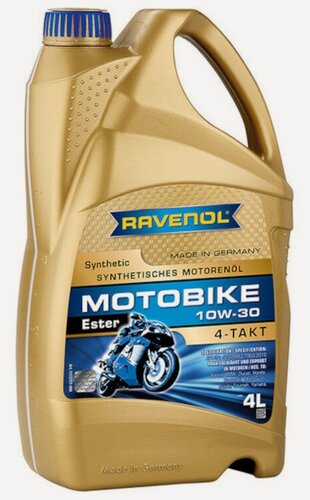 Изображение товара Моторное масло RAVENOL Motobike 4-T Ester SAE 10W-30 (4л) new