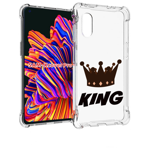 чехол mypads корона короля черный для samsung galaxy xcover pro 1 задняя панель накладка бампер Чехол MyPads корона-короля-черный для Samsung Galaxy Xcover Pro 1 задняя-панель-накладка-бампер