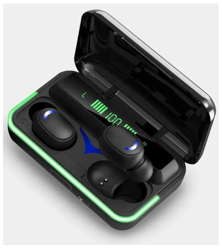 TWS Bluetooth наушники с функцией зарядного устройства E10/игровые и спортивные/гарнитура с микрофоном/Power Bank 2000 MAh ( черный)
