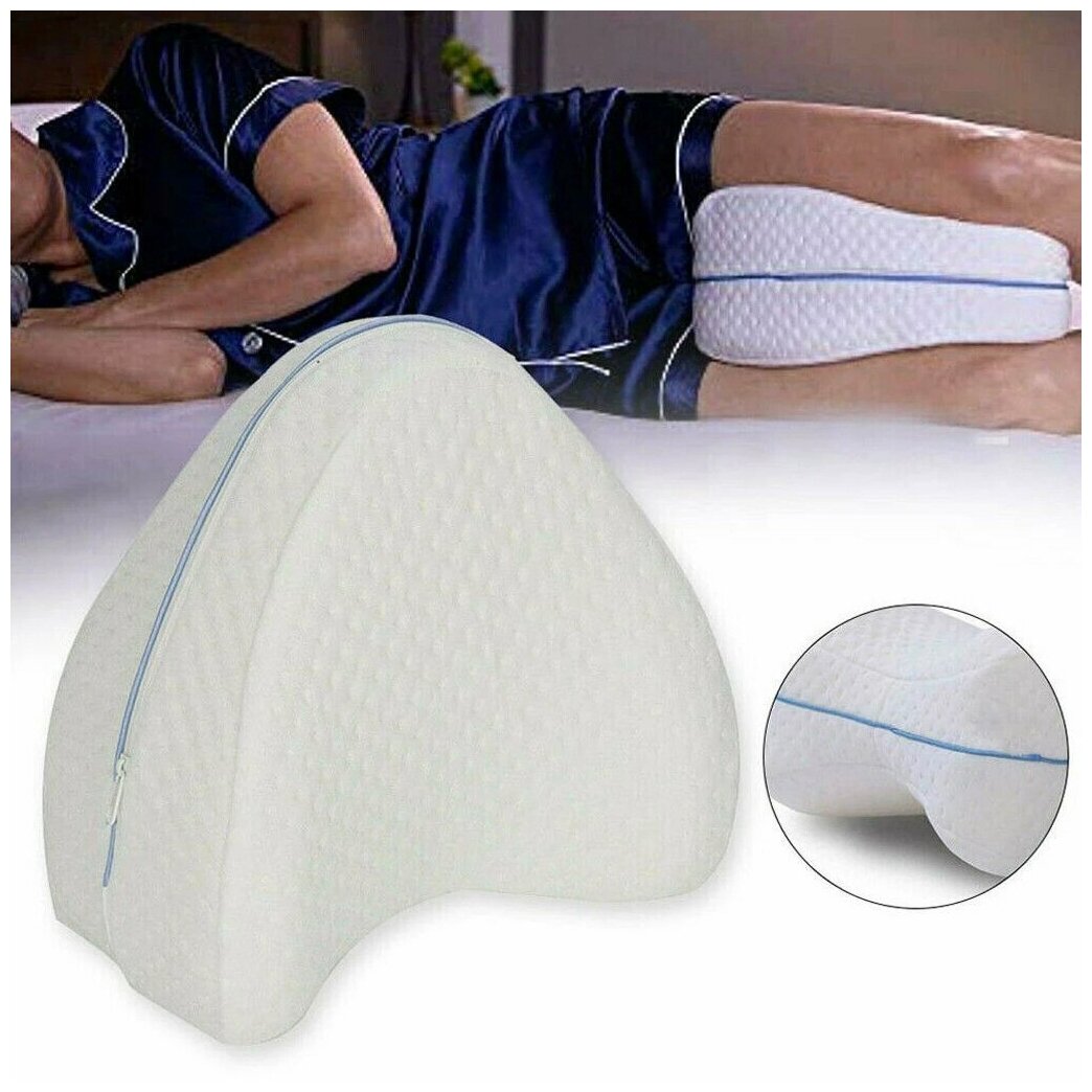 Подушка для ног "Leg Pillow" со съёмным чехлом, белая / подушка для ног для сна - фотография № 3