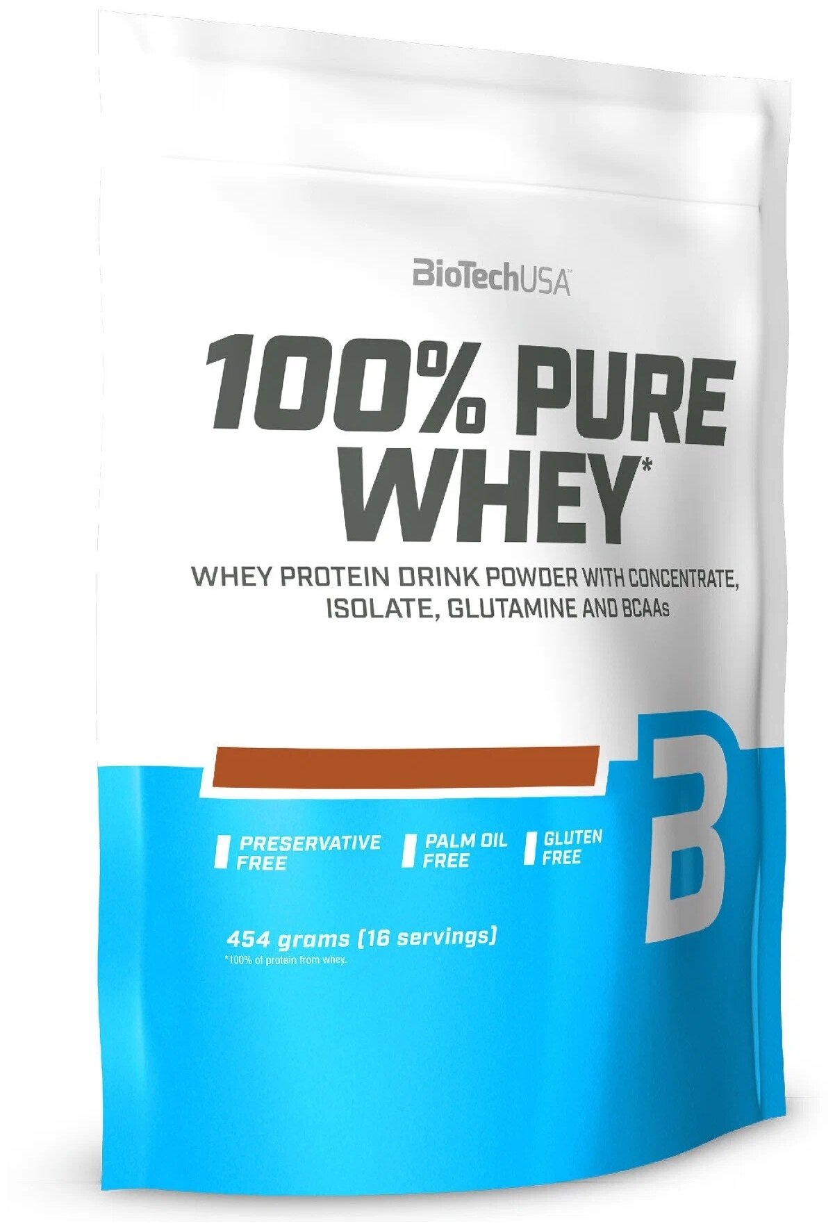 100 Pure WHEY Biotech 454 gr, 16 порции(й), черный бисквит