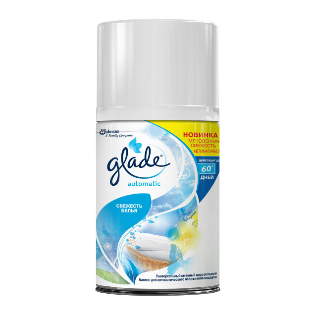 Освежитель воздуха GLADE Automatic Свежесть белья 269мл сменный блок