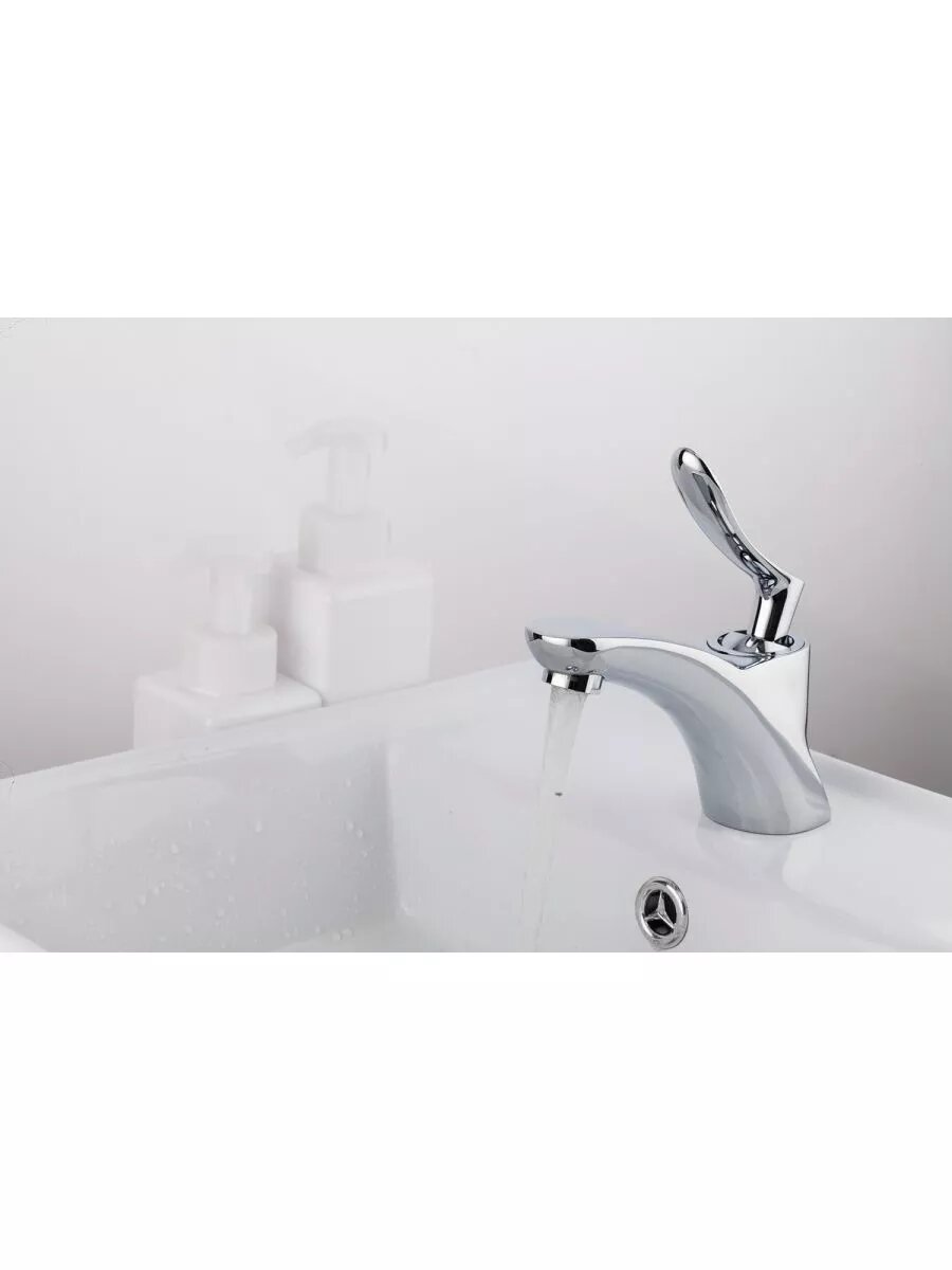 Смеситель для раковины Frap F1081, однорычажный, фиксированный излив, хром — фото 1