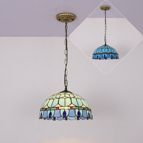 Люстра Ouhao Tiffany, бадминтон, бисер, 30см