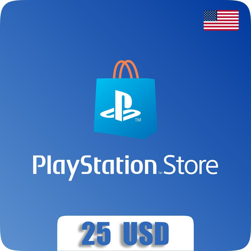 Подарочная карта Sony PlayStation Store 25 USD USA США Пополнение счета цифровой код 2099₽