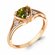 Кольцо Diamant online, серебро, 925 проба, золочение, султанит, ф...