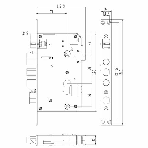 Электронный замок Philips EasyKey DDL610-5HBS бэксет 70 мм версия RUGlobal 54998₽