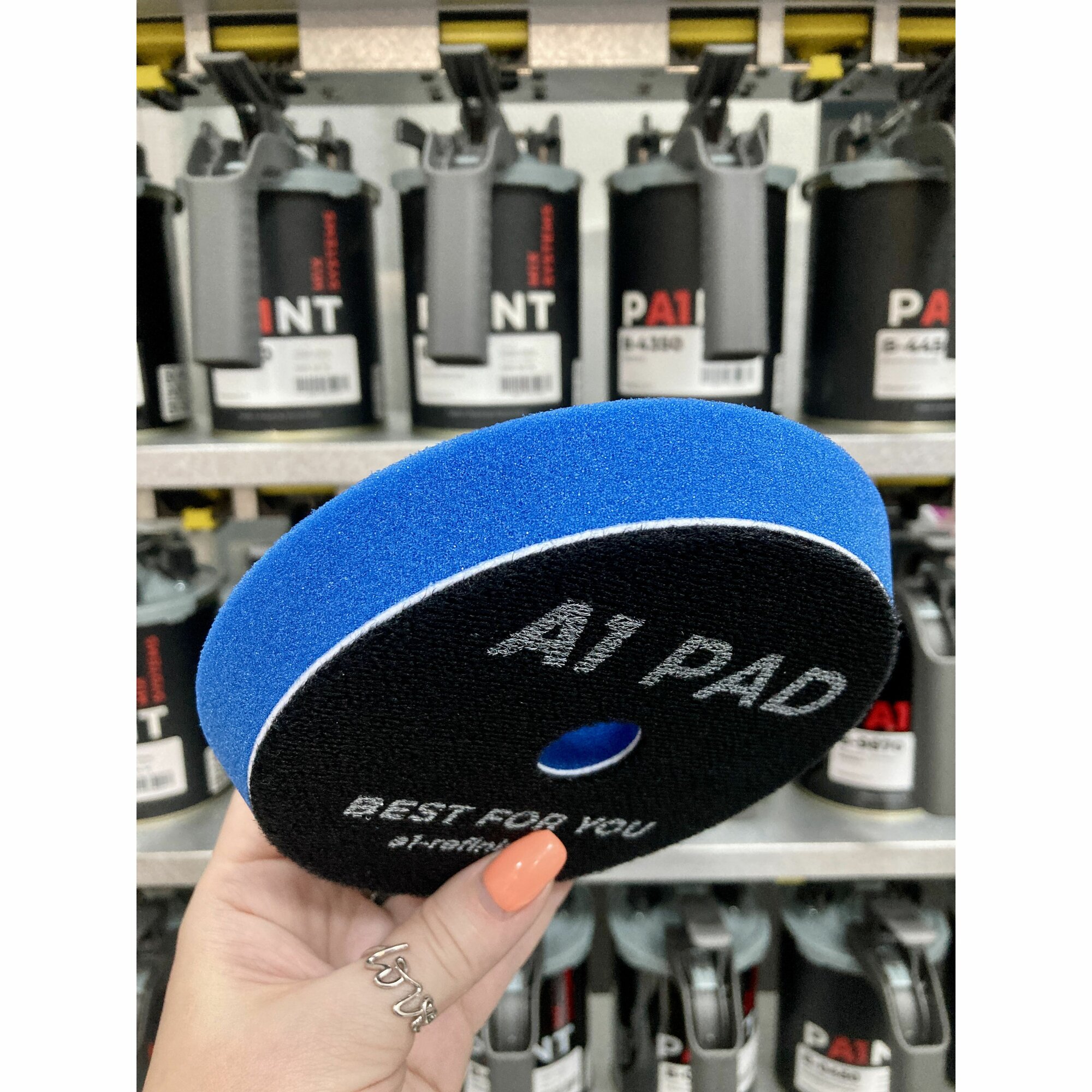 Полировальный круг твердый синий 125 мм А1 Medium Cut foam pad Blue — фото 1