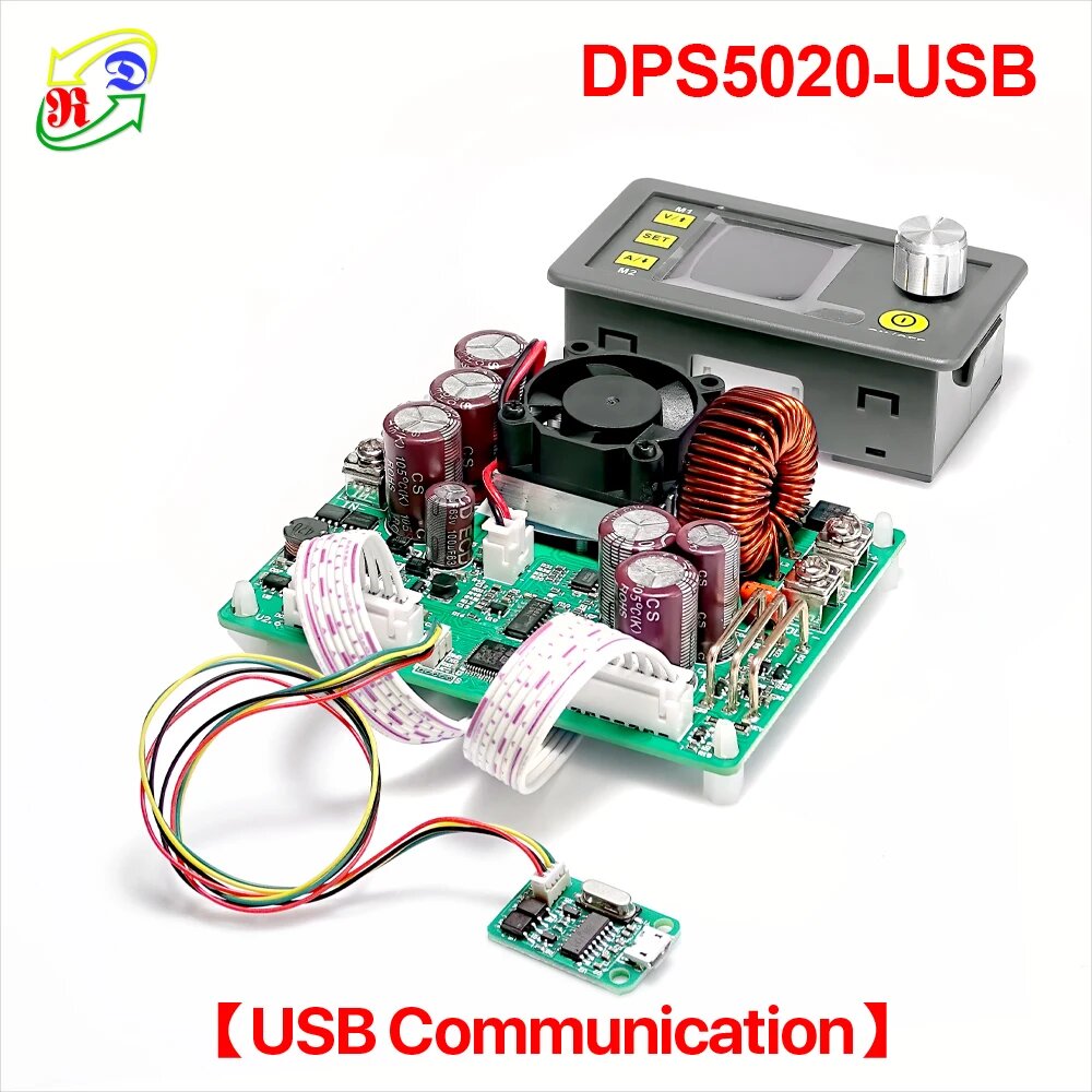 Понижающий Программируемый Модуль питания RD DPS5020, постоянное напряжение и ток, понижающий преобразователь напряжения с ЖК-дисплеем, вольтметр 50 в 20 А, DPS5020-USB