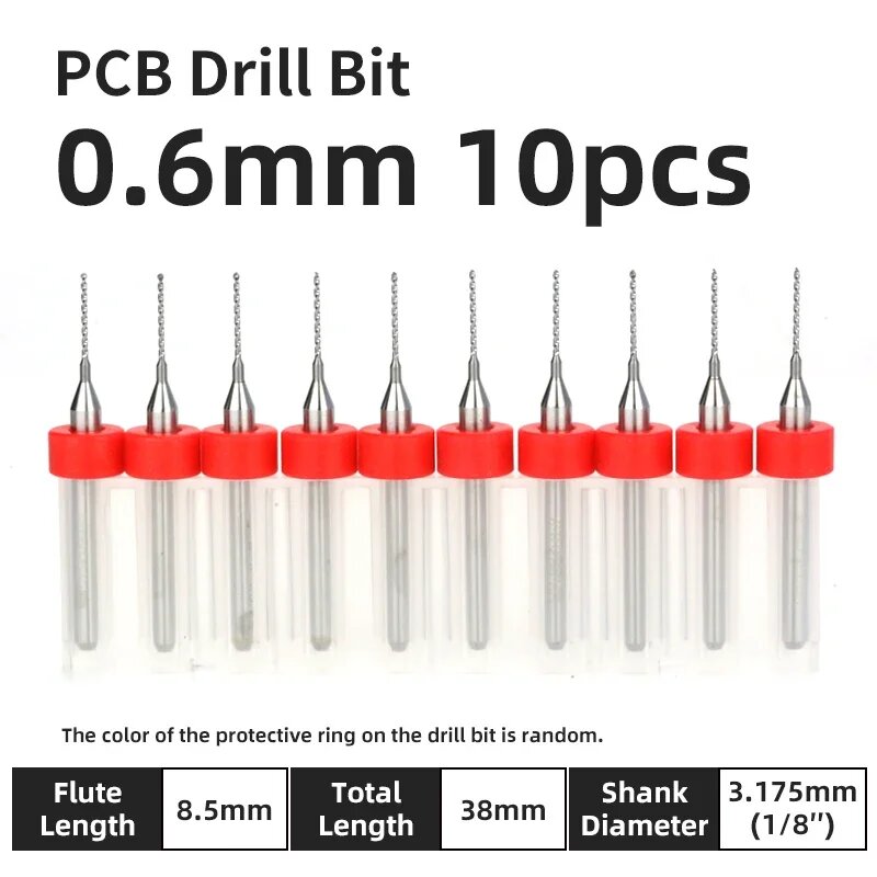 Набор сверл XMSJ для печатных плат из вольфрамовой стали 0,5-1,4 мм, PCB 0.6mm 10pcs