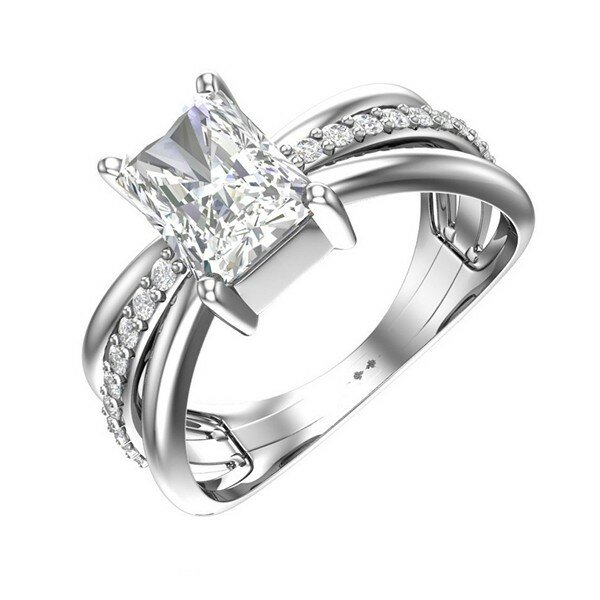 Кольцо JEWELIN, серебро, 925 проба, фианит