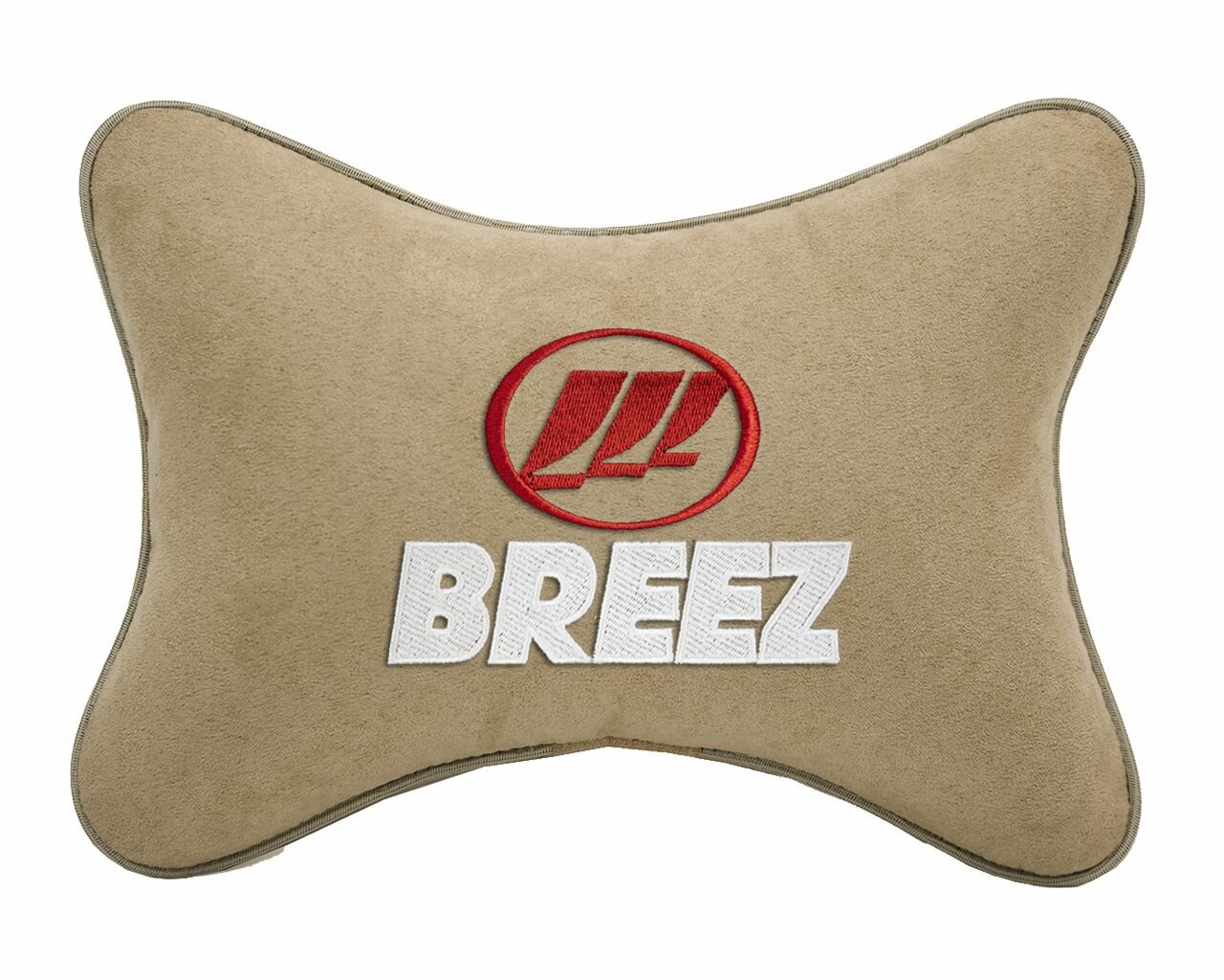 Подушка на подголовник автомобильная бежевая алькантара LIFAN Breez