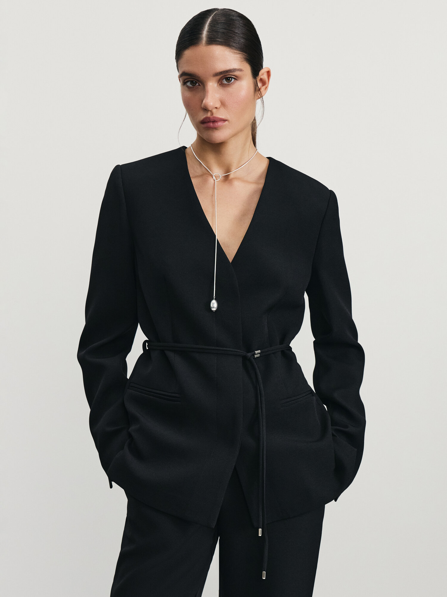 Пиджак Zarina, размер S (RU 44), черный