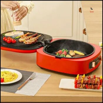Пицца-мейкер электрическая сковорода с двухсторонним обогревом и глубиной 70 мм-wangxiaobo
