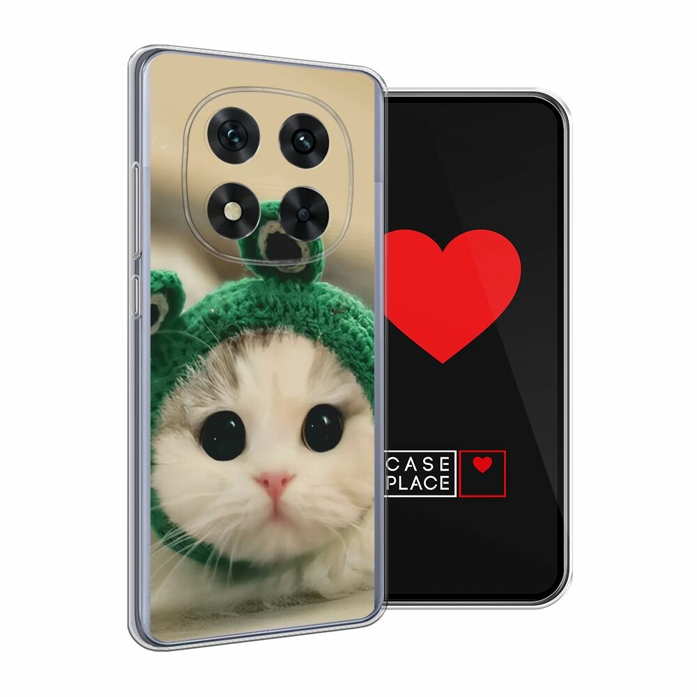 Чехол на Poco X7/Redmi Note 14 Pro 5G / Поко X7/Редми Нот 14 Про с принтом "Котёнок в лягушачьей шапочке" — фото 1