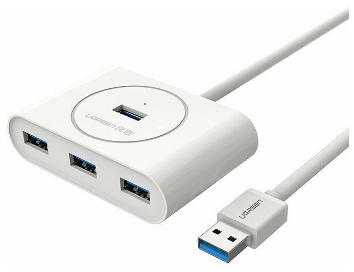 UGREEN USB концентратор хаб USB 30 x 4 1 м цвет белый 20283