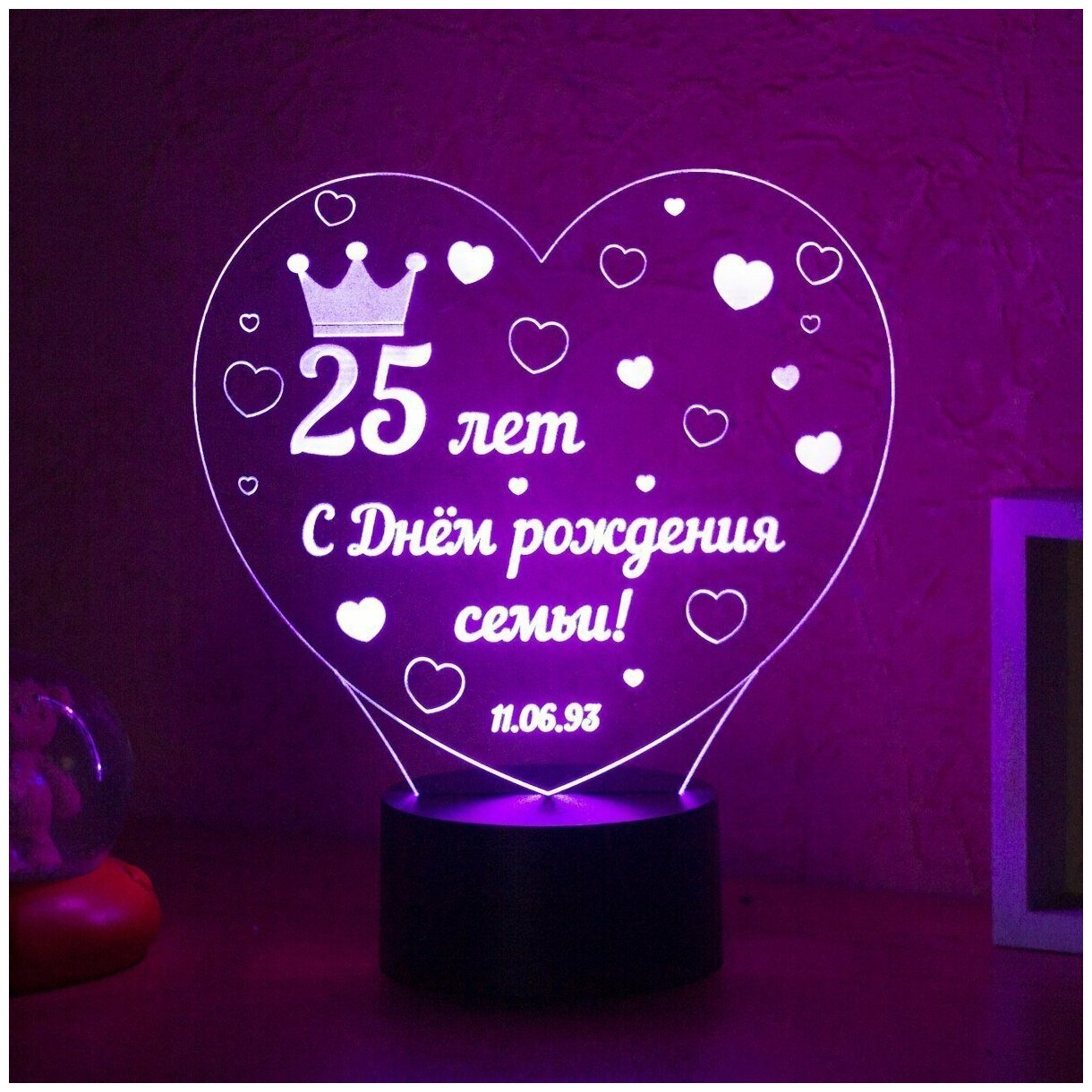 Ночник детский 3D Светильник Детский светильник с именем (на заказ) - купить в и