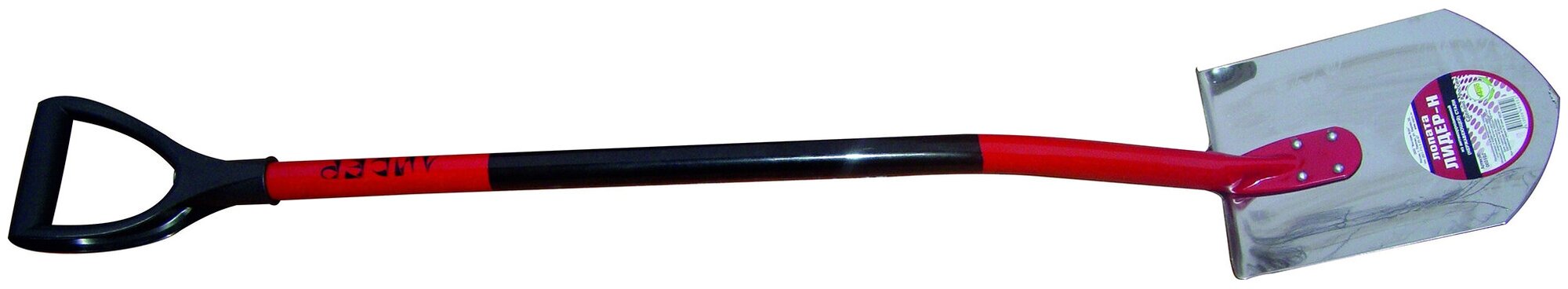 Лопата штыковая, нержавеющая сталь, 2х190х1200 мм, черенок металлический, с рукояткой, Инструм-Агро, Лидер-ШН, 060102 - фотография № 1