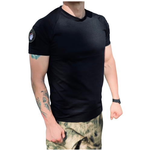 Футболка тактическая мужская COMBAT,цвет Черный (Black) M