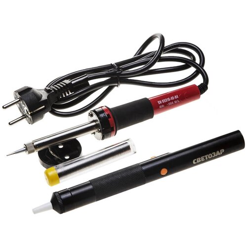 Набор для паяльных работ СВЕТОЗАР 4 предмета 40Вт 220 В SV-55316-40-H4 401300₽