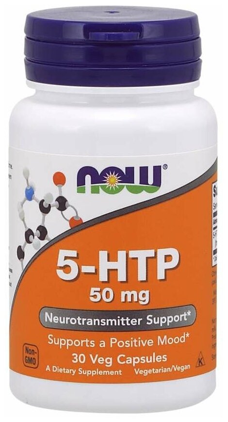 NOW 5-HTP 50 mg, 30 капс.