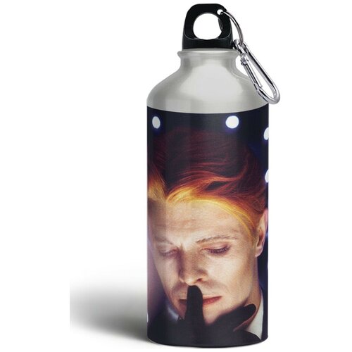 фото Бутылка спортивная,туристическая фляга 500мл с карабином david bowie - 2 brutbottle