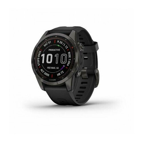 Умные часы Garmin Fenix 7s Sapphire Solar DLC, черный