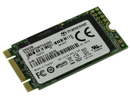 Внутренний SSD Transcend 256GB 430S SATA-III R/W - 500/560 MB/s (M2) 2242 3D NAND