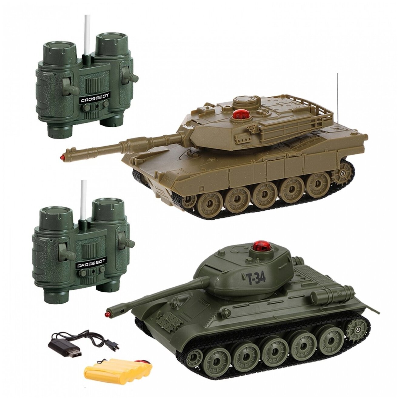 Танковый бой р/у 1:32 Т34 - Abrams M1A2 Crossbot 870634