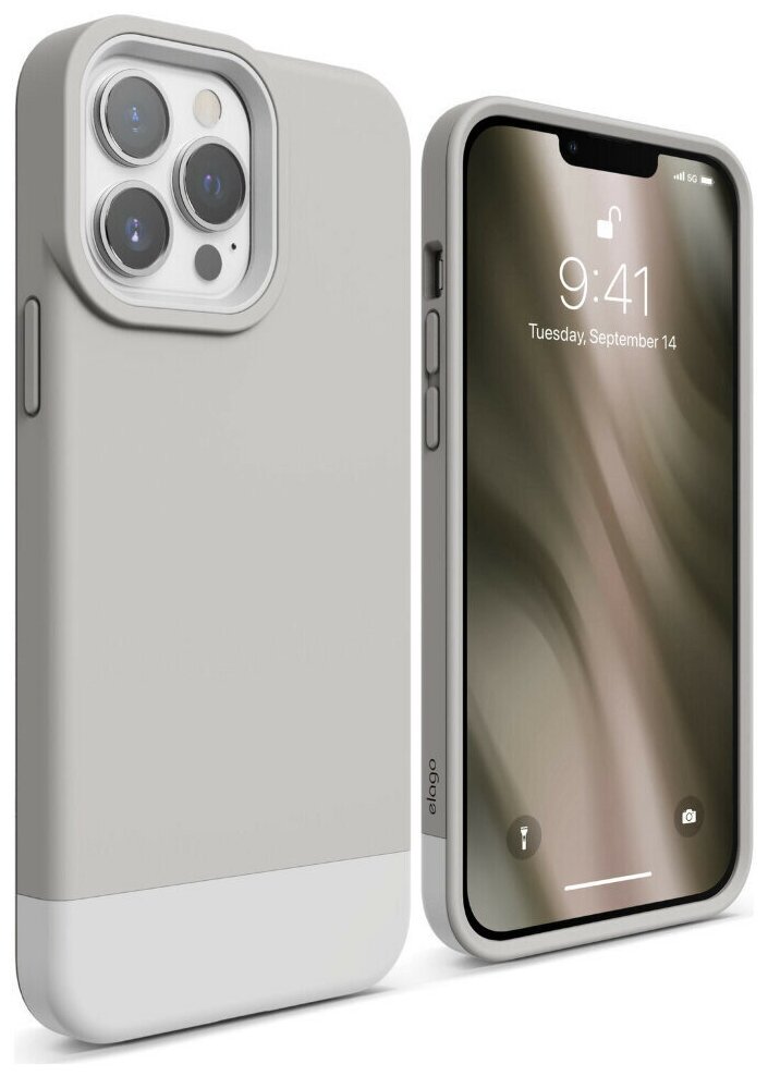 Elago для iPhone 13 Pro Max чехол GLIDE (tpu+pc) Stone/White