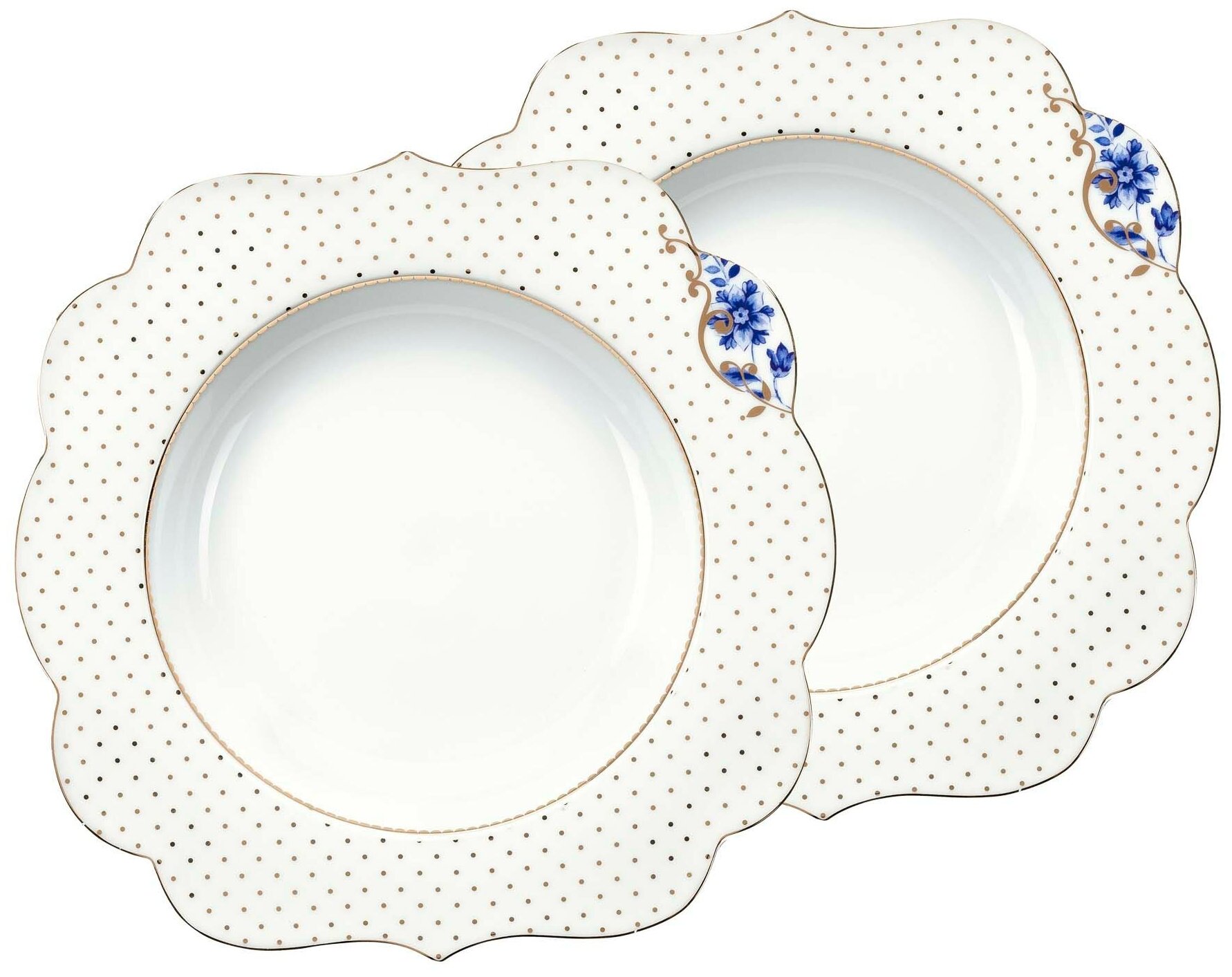 Набор из 2-х глубоких тарелок Pip Studio Royal White д. 235 см WW.51.001.188