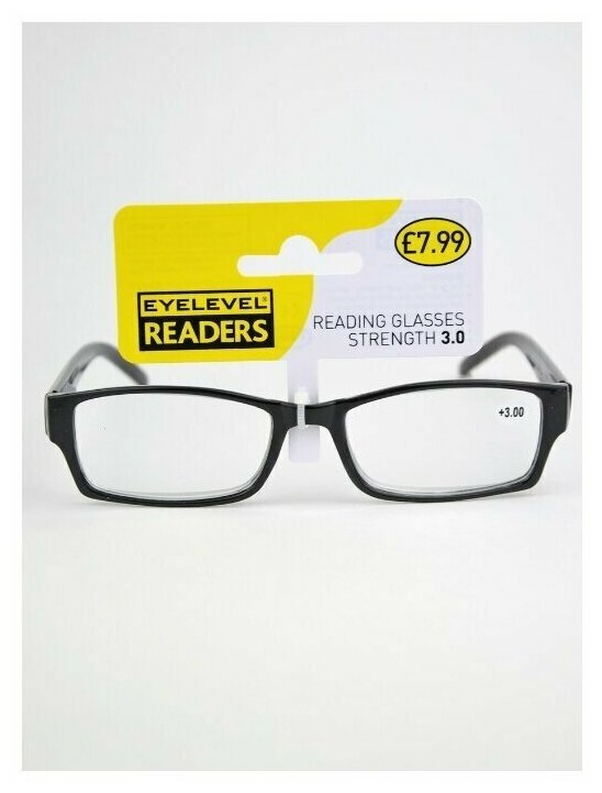 Готовые очки для чтения EYELEVEL Alfie Black Readers +30