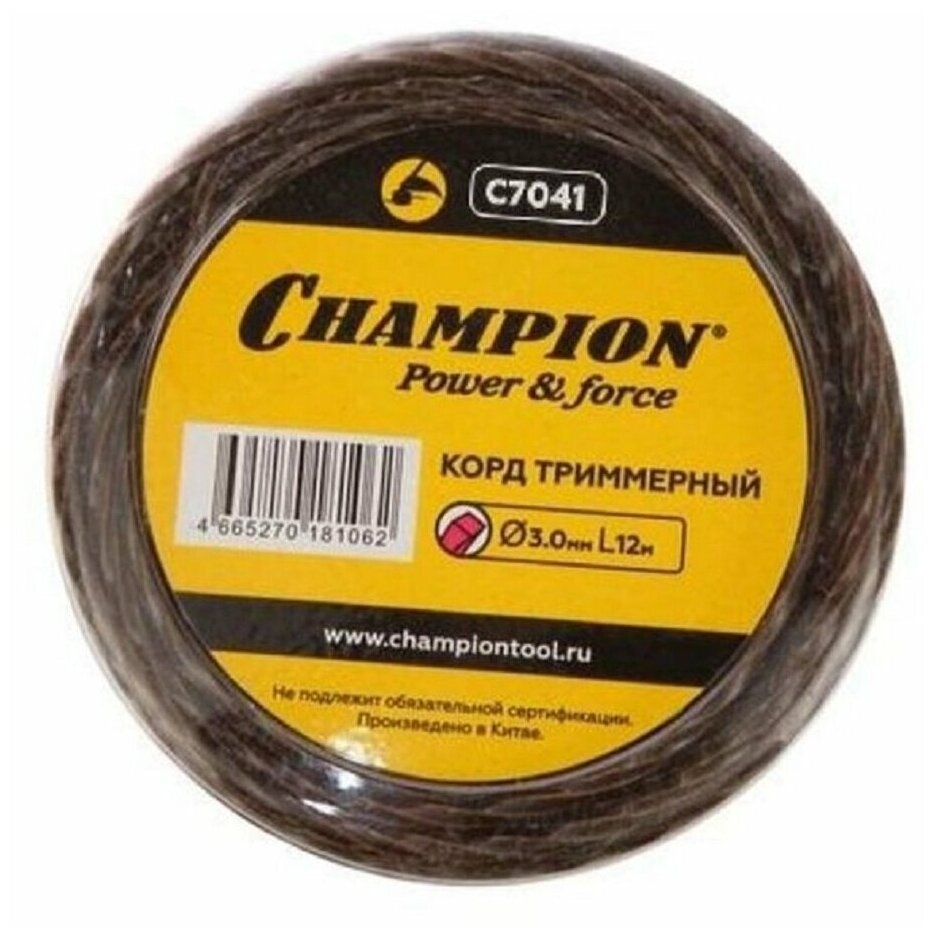 Корд тримерный Magic витой квадра (3.0 мм; 12 м) Champion (C7041) - фотография № 3