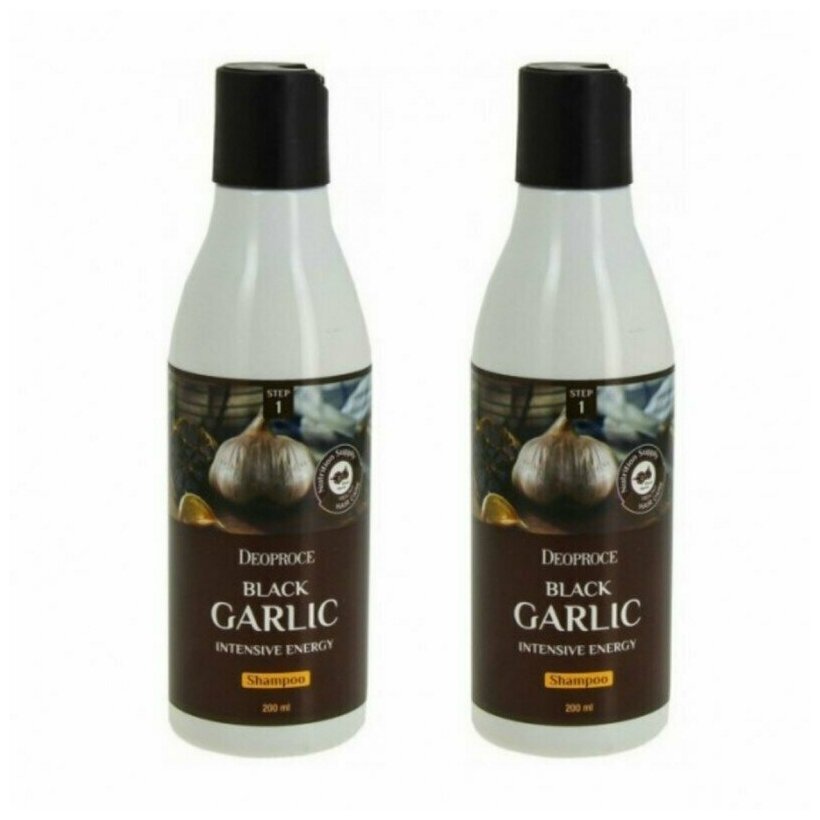Deoproce Набор из 2-х шампуней с экстрактом черного чеснока Black Garlic Intensive Energy Shampoo, 200 мл, 2 шт