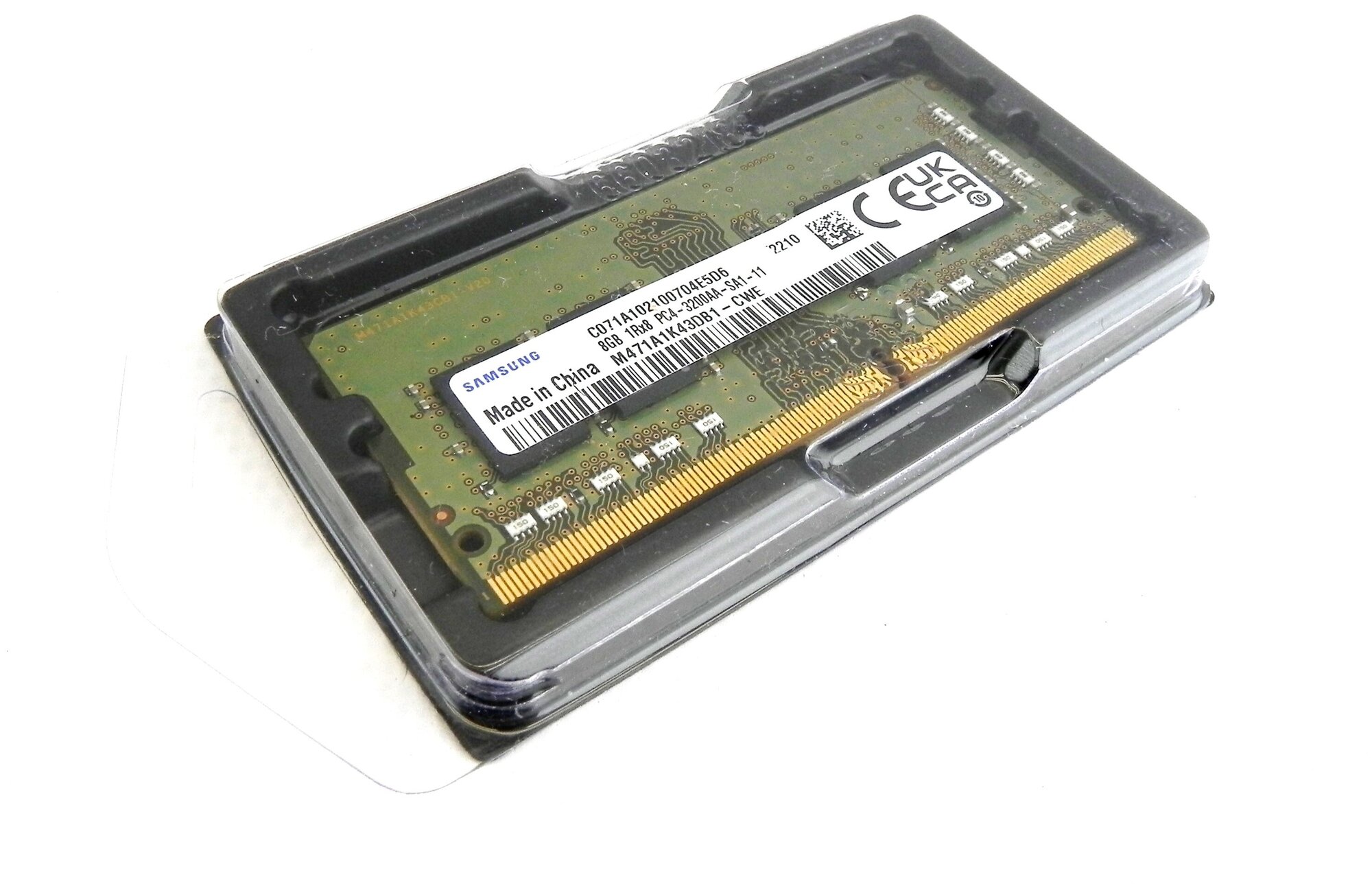 Модуль памяти SODIMM DDR4 8GB Samsung PC4-25600 3200MHz CL22 1.2V - фото №3