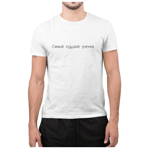 фото Футболка сувенир shop, оверсайз, хлопок, принт абстрактный, размер 2xl (52-54), белый