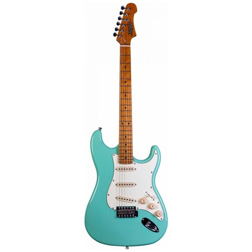 Электрогитара Stratocaster (S-S-S) с винтажным тремоло, Sea Foam Green, Jet